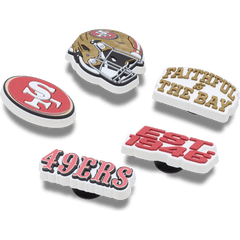Crocs - NFL San Francisco 49ers 5 Pack Jibbitz Shoe Charm for Women|Men|Jibbitz™ Charms