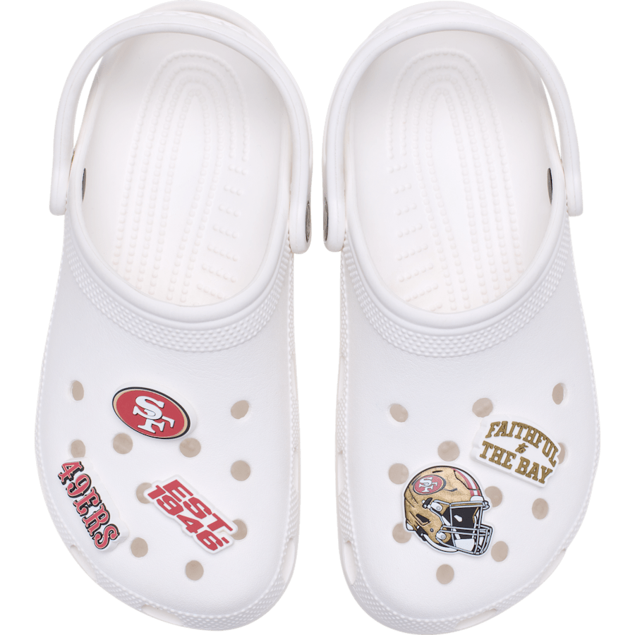 Crocs - NFL San Francisco 49ers 5 Pack Jibbitz Shoe Charm for Women|Men|Jibbitz™ Charms