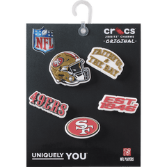 Crocs - NFL San Francisco 49ers 5 Pack Jibbitz Shoe Charm for Women|Men|Jibbitz™ Charms