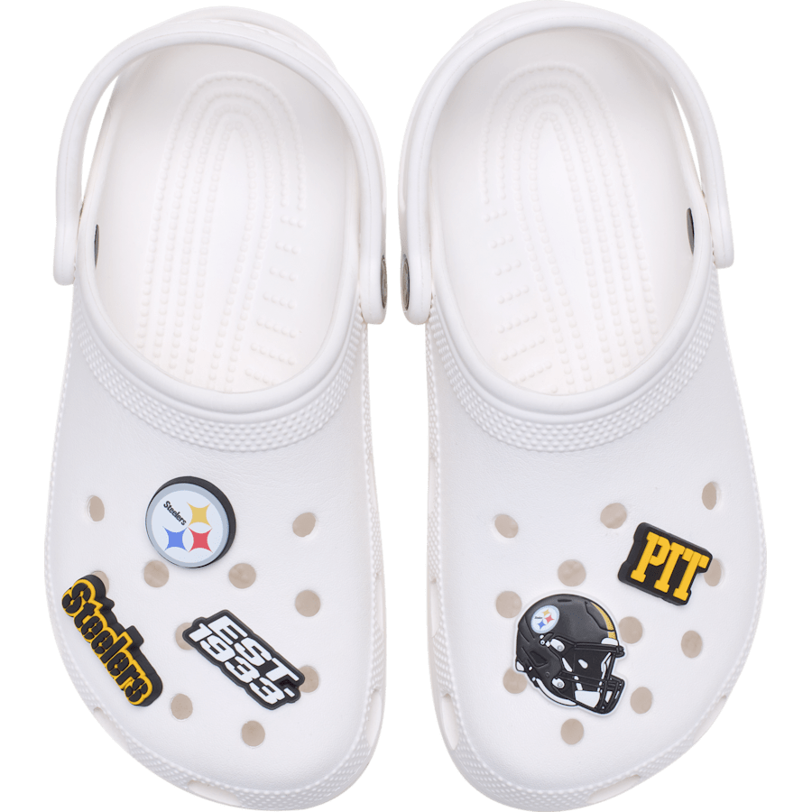 Crocs - NFL Pittsburgh Steelers 5 Pack Jibbitz Shoe Charm for Women|Men|Jibbitz™ Charms