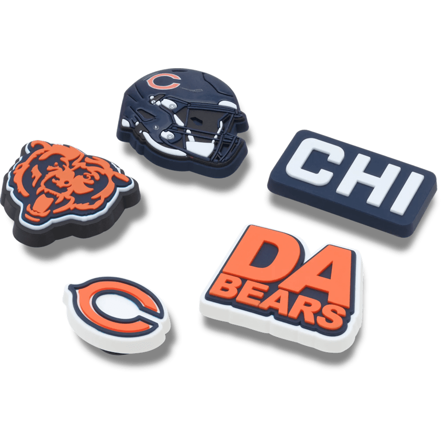 Crocs - NFL Chicago Bears 5 Pack Jibbitz Shoe Charm for Women|Men|Jibbitz™ Charms