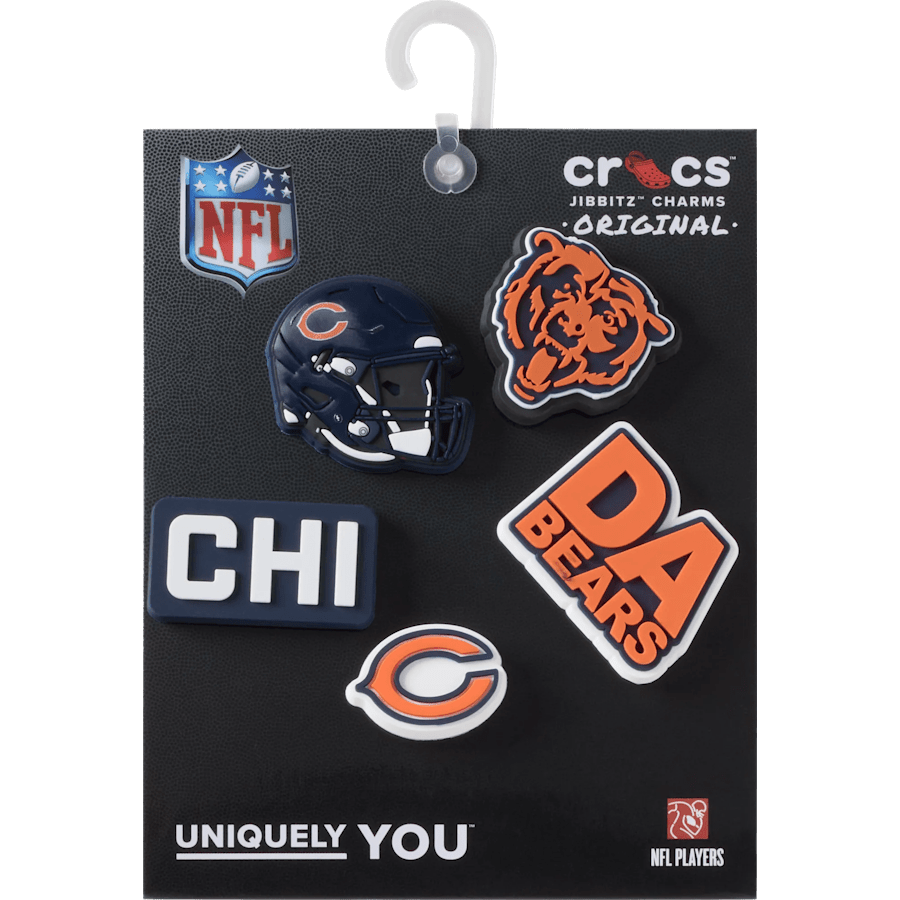 Crocs - NFL Chicago Bears 5 Pack Jibbitz Shoe Charm for Women|Men|Jibbitz™ Charms