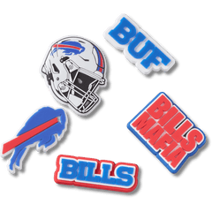 Crocs - NFL Buffalo Bills 5 Pack Jibbitz Shoe Charm for Women|Men|Jibbitz™ Charms