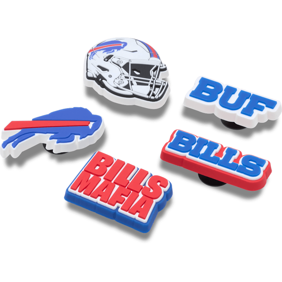 Crocs - NFL Buffalo Bills 5 Pack Jibbitz Shoe Charm for Women|Men|Jibbitz™ Charms