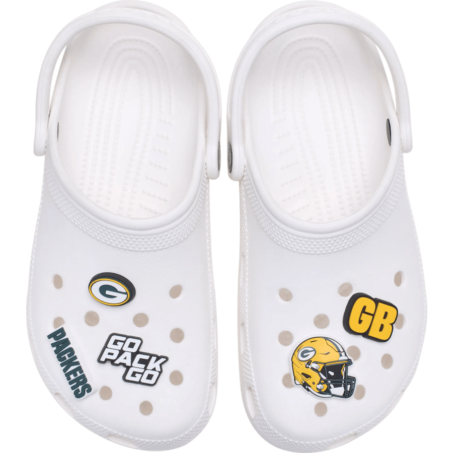 Crocs - NFL Green Bay Packers 5 Pack Jibbitz Shoe Charm for Women|Men|Jibbitz™ Charms