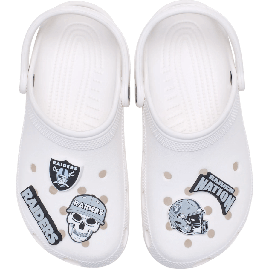 Crocs - NFL Las Vegas Raiders 5 Pack Jibbitz Shoe Charm for Women|Men|Jibbitz™ Charms