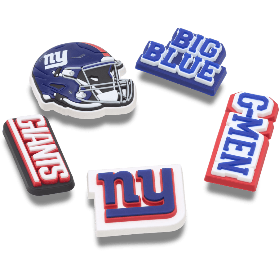 Crocs - NFL New York Giants 5 Pack Jibbitz Shoe Charm for Women|Men|Jibbitz™ Charms