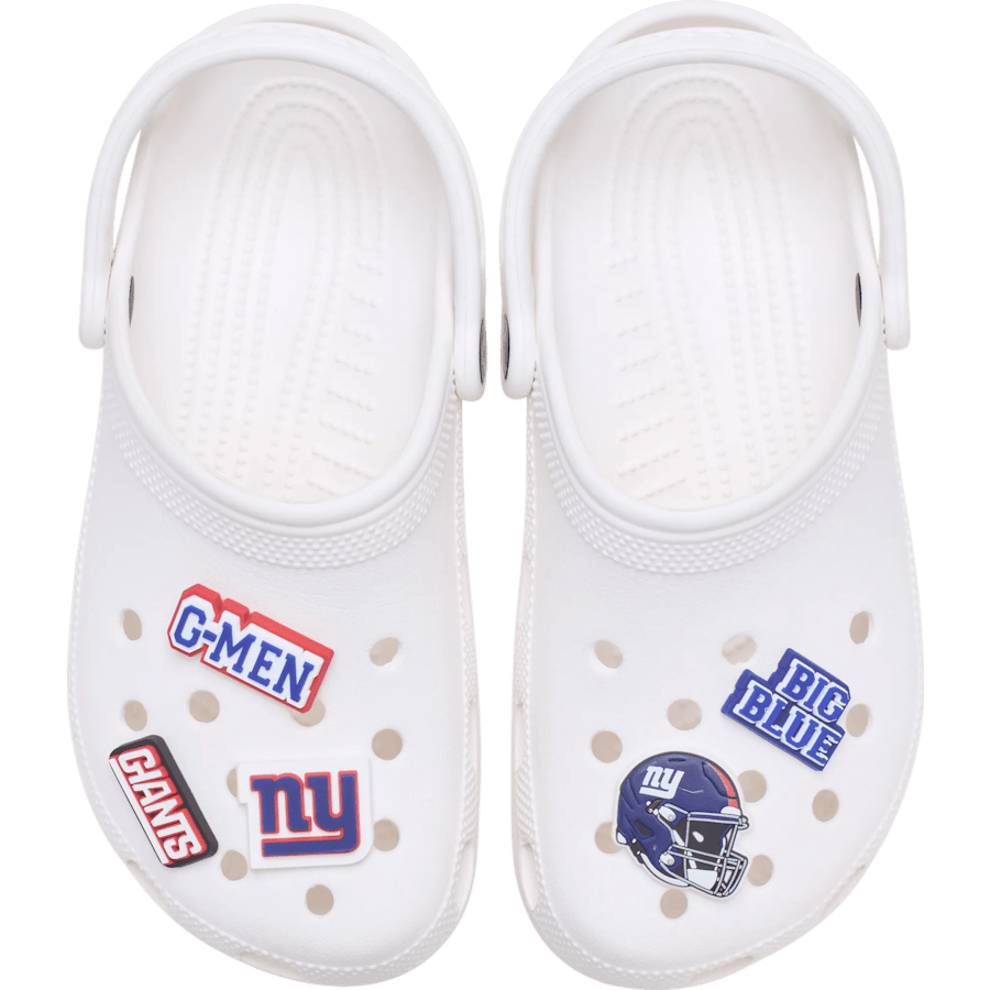 Crocs - NFL New York Giants 5 Pack Jibbitz Shoe Charm for Women|Men|Jibbitz™ Charms