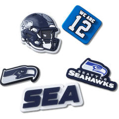 Crocs - NFL Seattle Seahawks 5 Pack Jibbitz Shoe Charm for Women|Men|Jibbitz™ Charms