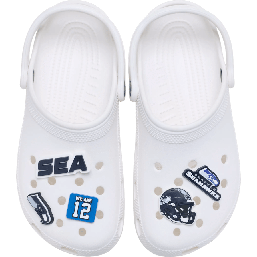 Crocs - NFL Seattle Seahawks 5 Pack Jibbitz Shoe Charm for Women|Men|Jibbitz™ Charms