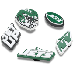 Crocs - NFL New York Jets 5 Pack Jibbitz Shoe Charm for Women|Men|Jibbitz™ Charms