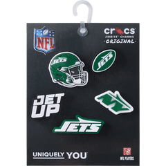 Crocs - NFL New York Jets 5 Pack Jibbitz Shoe Charm for Women|Men|Jibbitz™ Charms