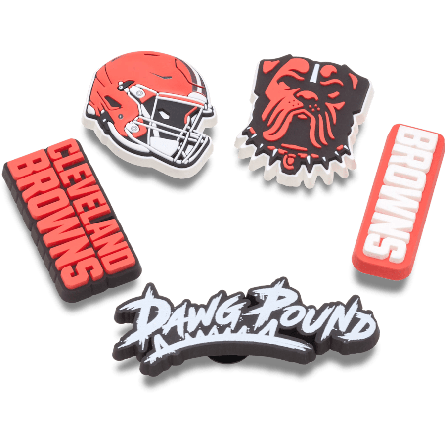 Crocs - NFL Cleveland Browns 5 Pack Jibbitz Shoe Charm for Women|Men|Jibbitz™ Charms