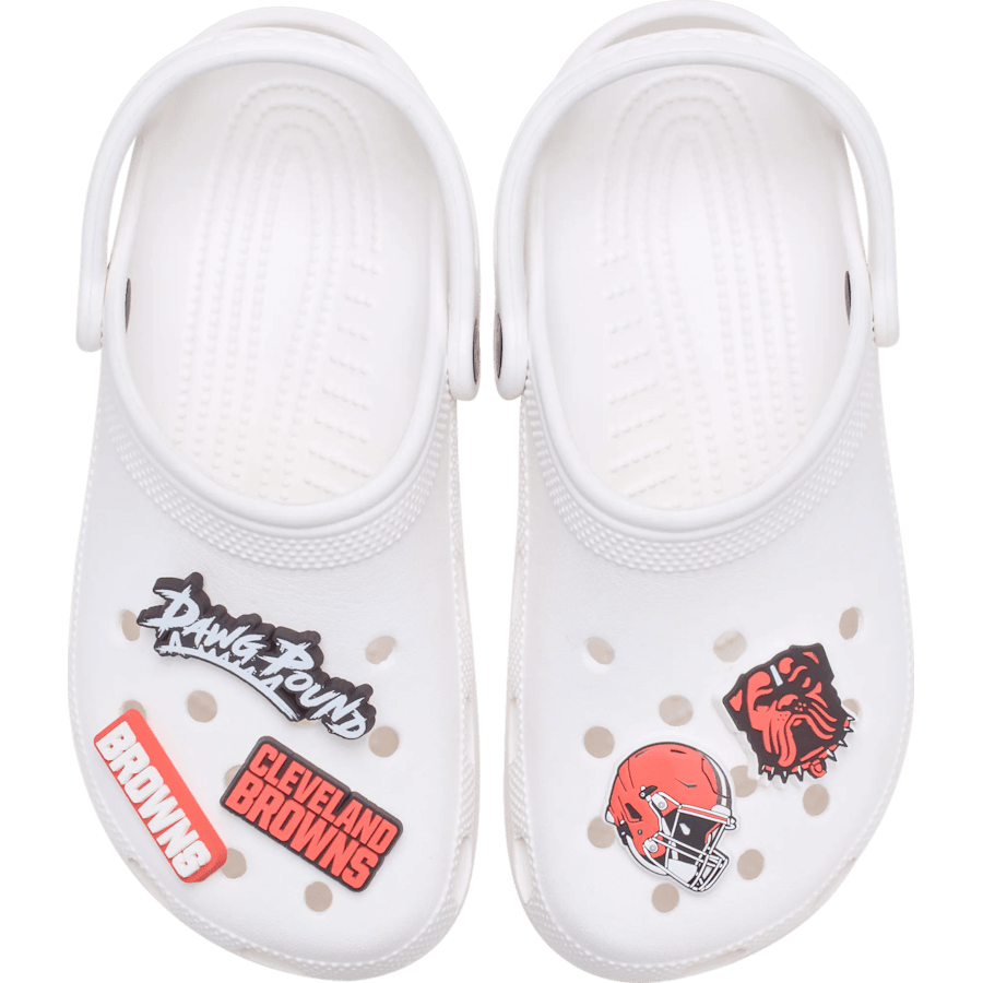 Crocs - NFL Cleveland Browns 5 Pack Jibbitz Shoe Charm for Women|Men|Jibbitz™ Charms