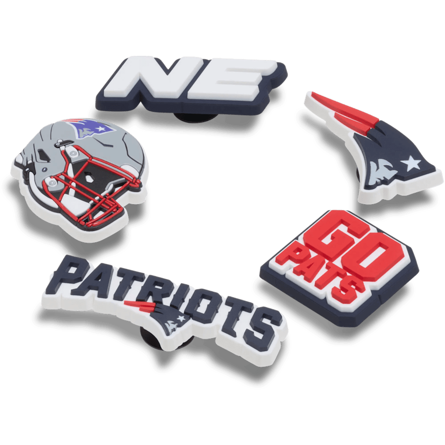 Crocs - NFL New England Patriots 5 Pack Jibbitz Shoe Charm for Women|Men|Jibbitz™ Charms