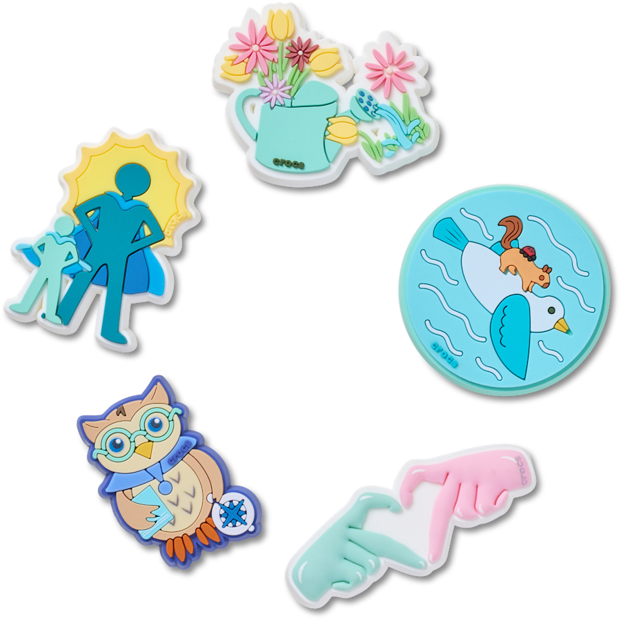 Crocs - Got Your Back 5 Pack Jibbitz™ charms for Women|Men|Jibbitz™ Charms