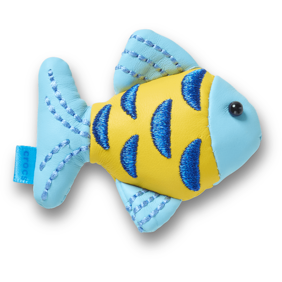Crocs - Blue and Gold Sparkle Fish Jibbitz™ charms for Women|Men