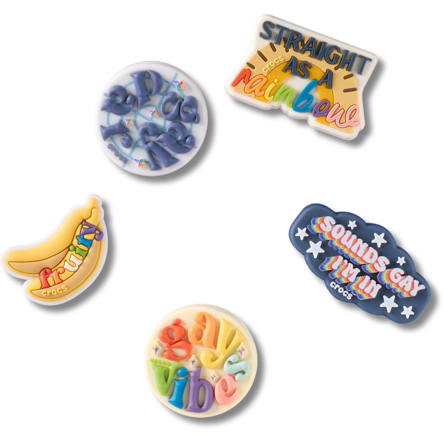 Crocs - Irreverent Pride 5 Pack Jibbitz™ charms for Women|Men|Jibbitz™ Charms