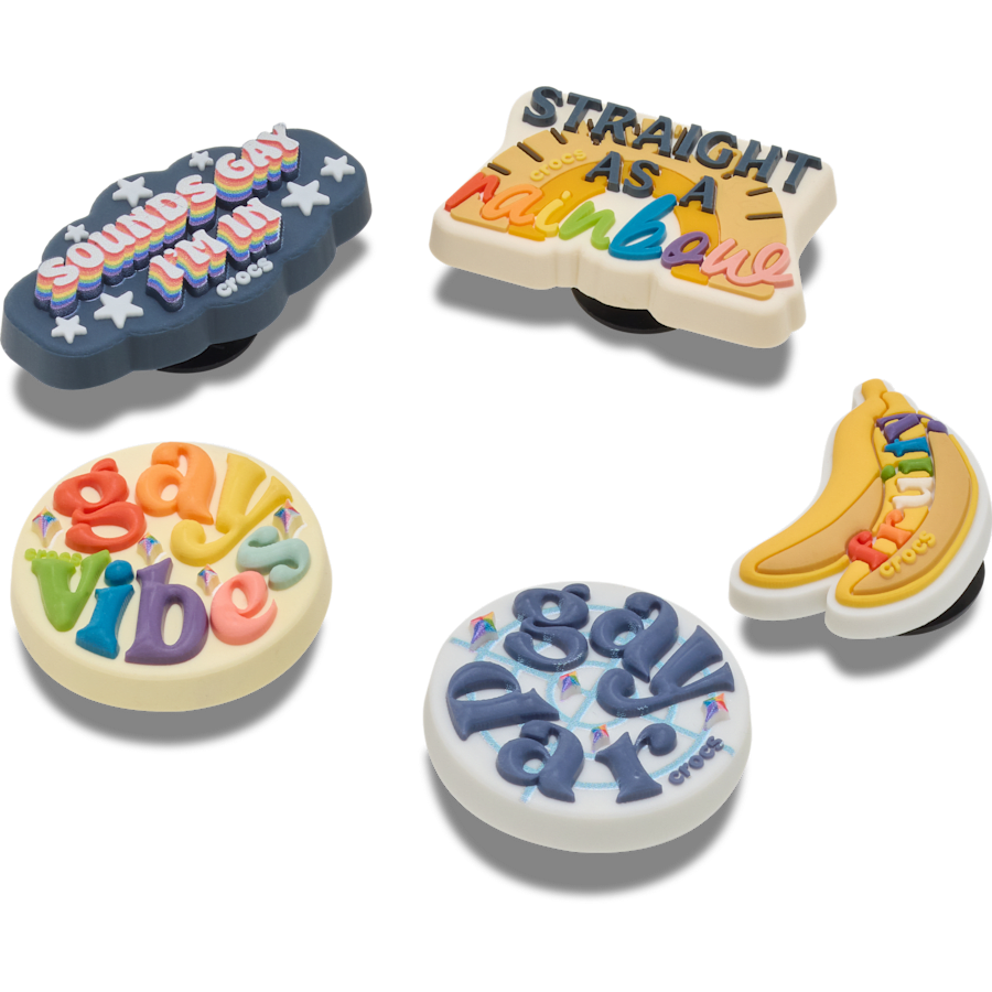 Crocs - Irreverent Pride 5 Pack Jibbitz™ charms for Women|Men|Jibbitz™ Charms