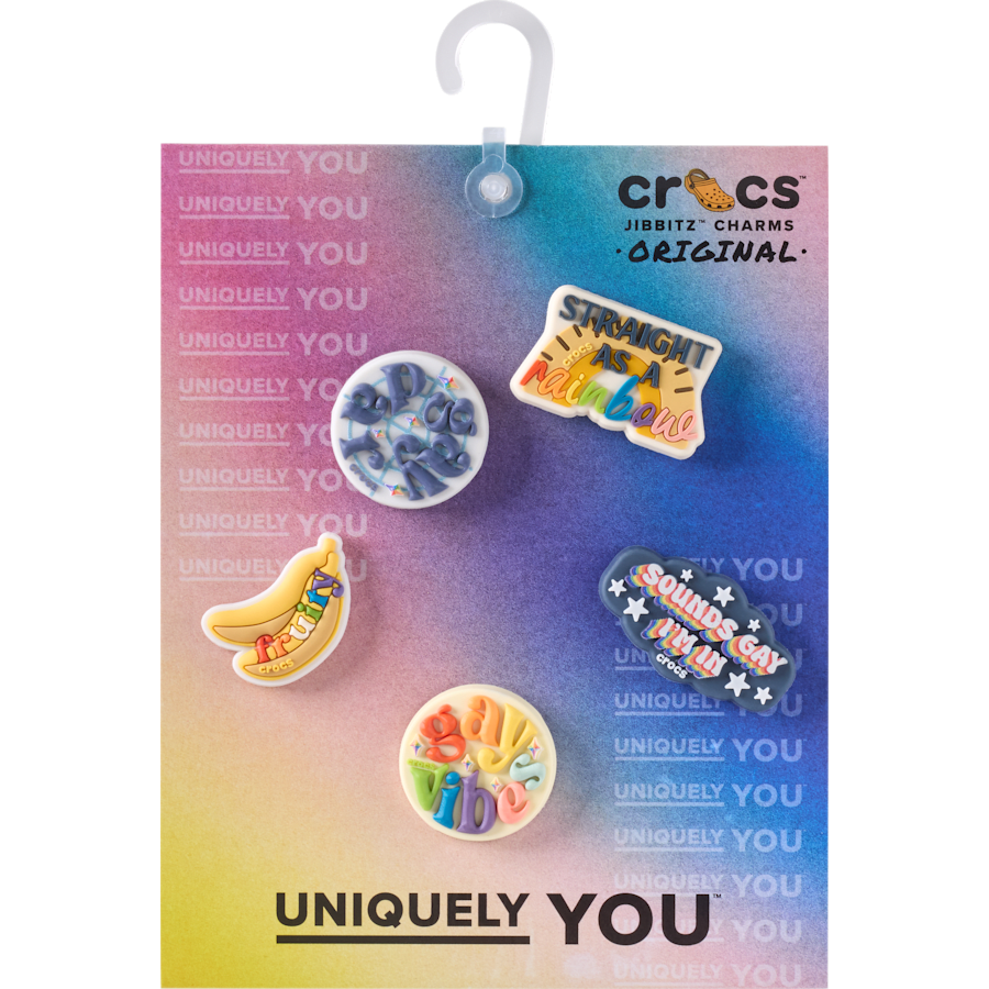 Crocs - Irreverent Pride 5 Pack Jibbitz™ charms for Women|Men|Jibbitz™ Charms