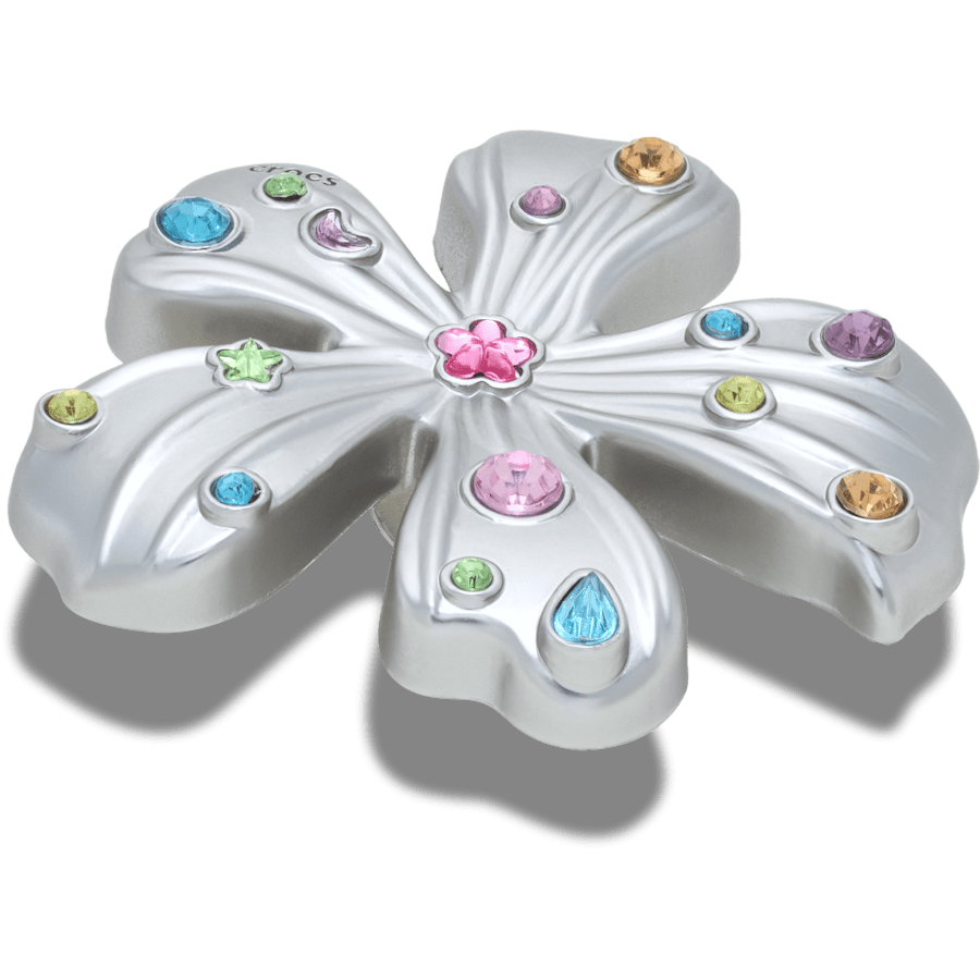 Crocs - Silver Meta Gem Flower Jibbitz™ charms for Women|Men