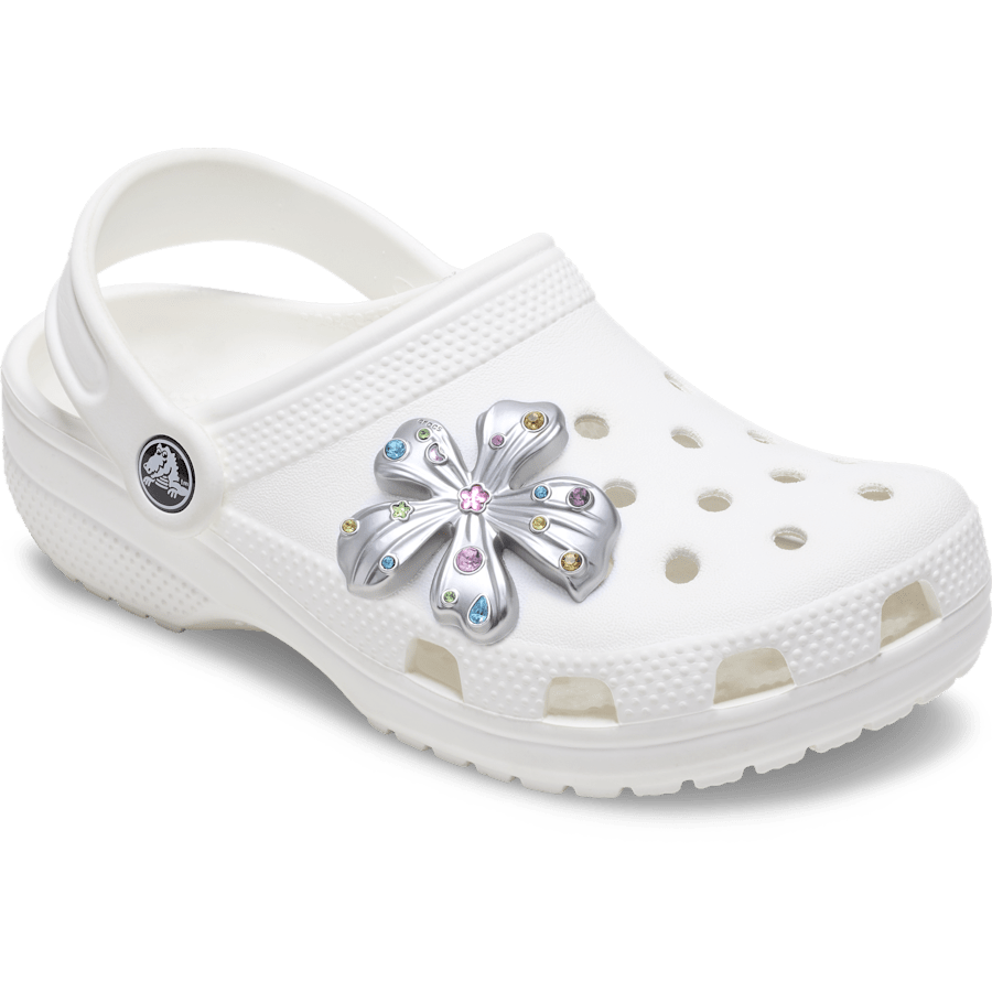 Crocs - Silver Meta Gem Flower Jibbitz™ charms for Women|Men