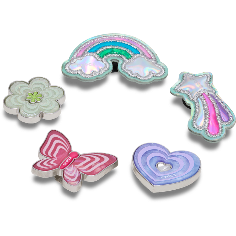 Crocs - Funky Girly Icons 5 Pack Jibbitz™ charms for Women|Men|Jibbitz™ Charms