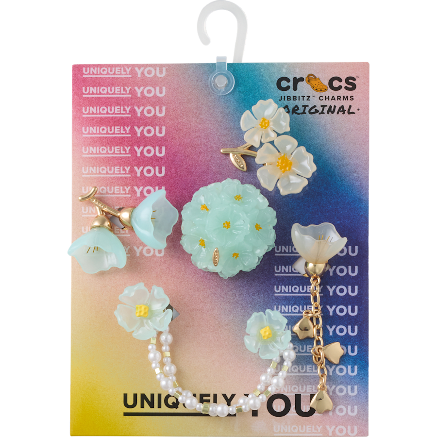 Crocs - Blue Dainty Floral 5 Pack Jibbitz™ charms for Women|Men|Jibbitz™ Charms