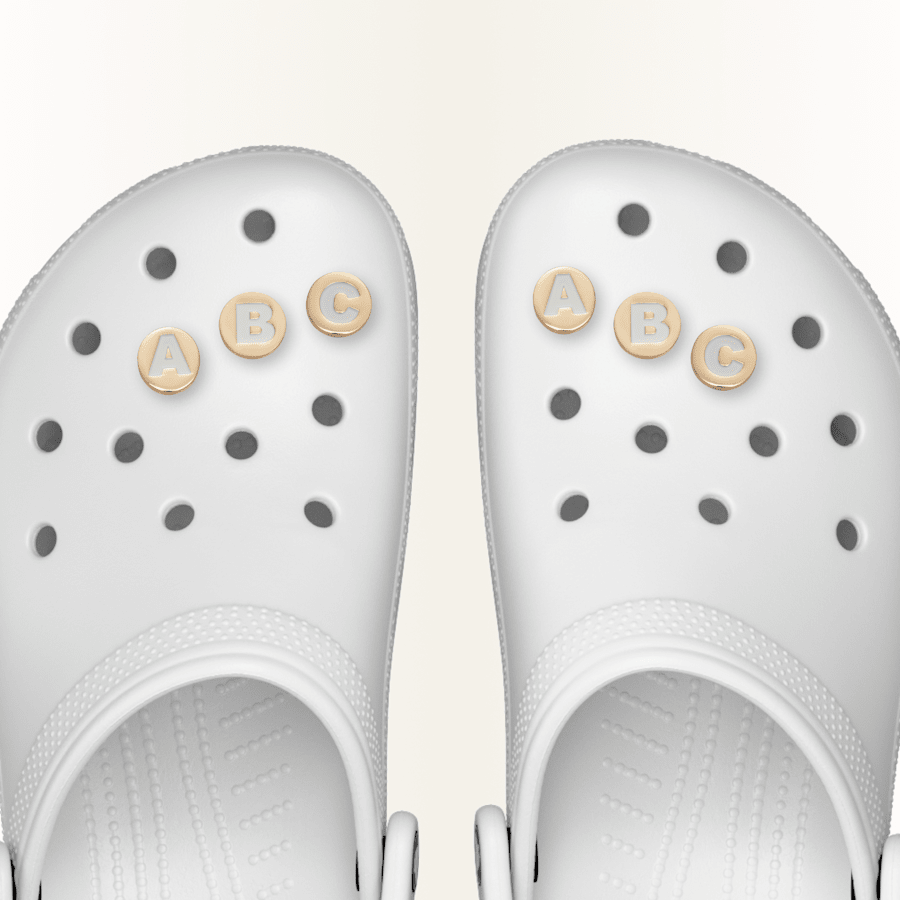 Crocs - Gold Letter A-Z Jibbitz Shoe Charm for Women|Men|Jibbitz™ Charms