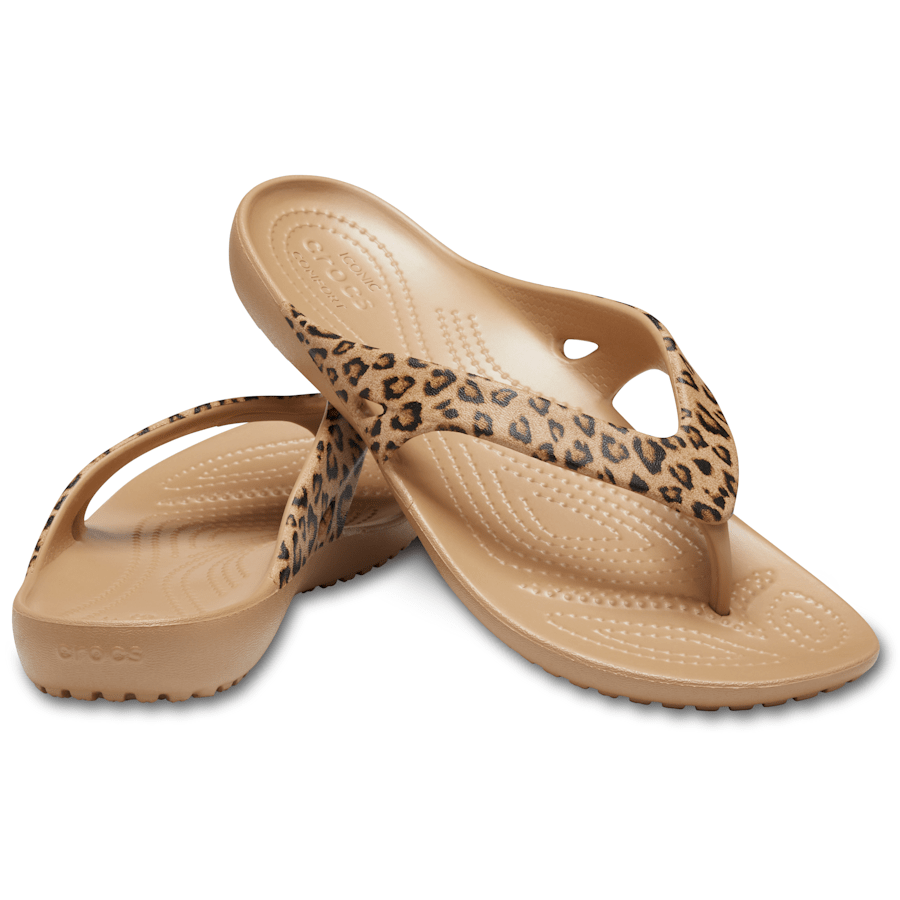 Crocs - Women's Kadee II Leopard Flip for Women