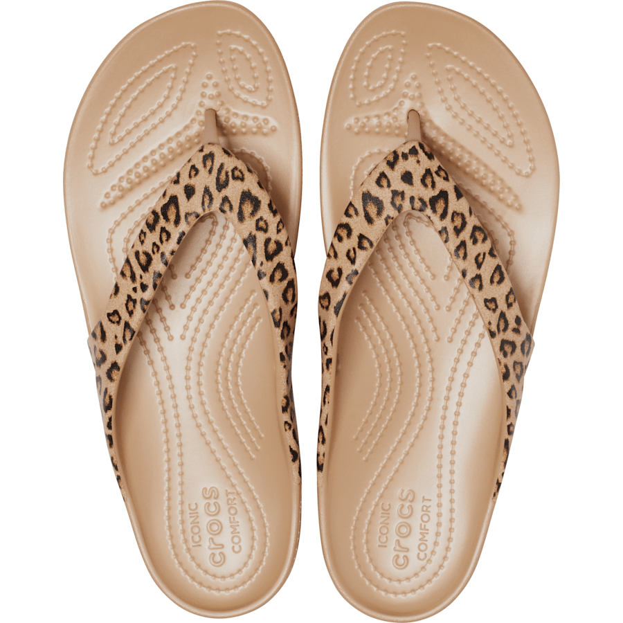 Crocs - Women's Kadee II Leopard Flip for Women