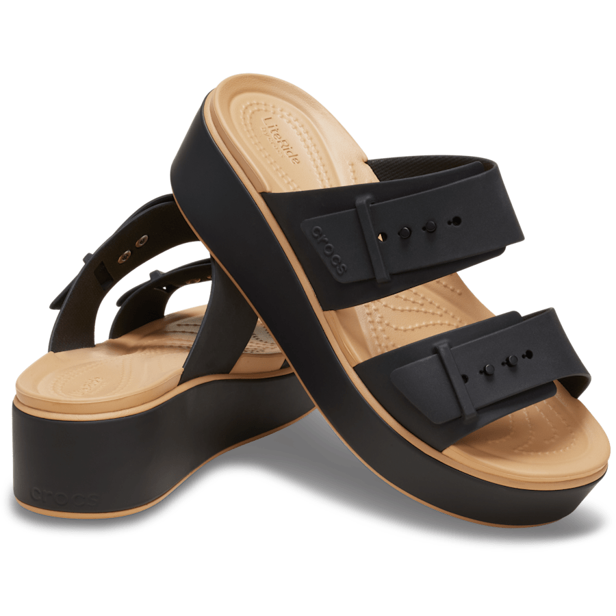 Crocs - Brooklyn Buckle Matte Wrap Low Wedge for Women