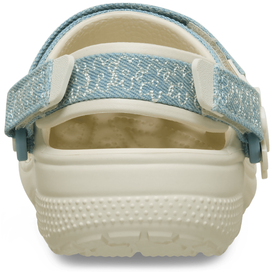 Crocs - Kids’ Classic Denim Flower Adjustable Backstrap Clog for Kids