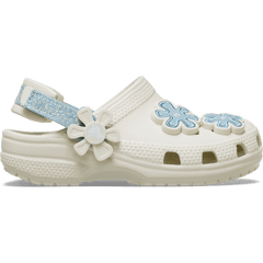 Crocs - Toddler Classic Denim Flower Adjustable Backstrap Clog for Kids