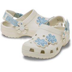 Crocs - Toddler Classic Denim Flower Adjustable Backstrap Clog for Kids