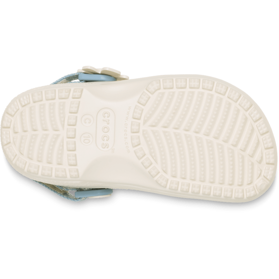 Crocs - Toddler Classic Denim Flower Adjustable Backstrap Clog for Kids