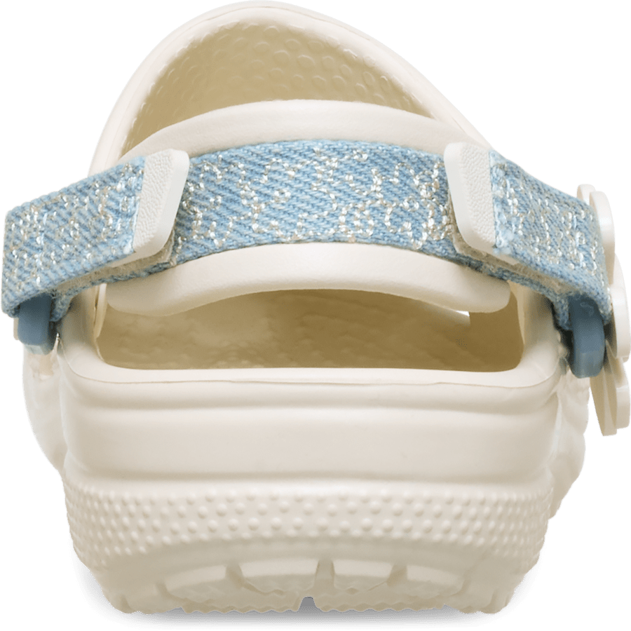 Crocs - Toddler Classic Denim Flower Adjustable Backstrap Clog for Kids