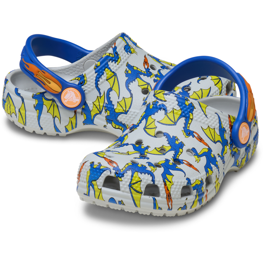 Crocs - Toddler Classic Dragon Graphic Clog for Kids