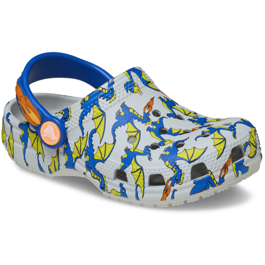 Crocs - Toddler Classic Dragon Graphic Clog for Kids