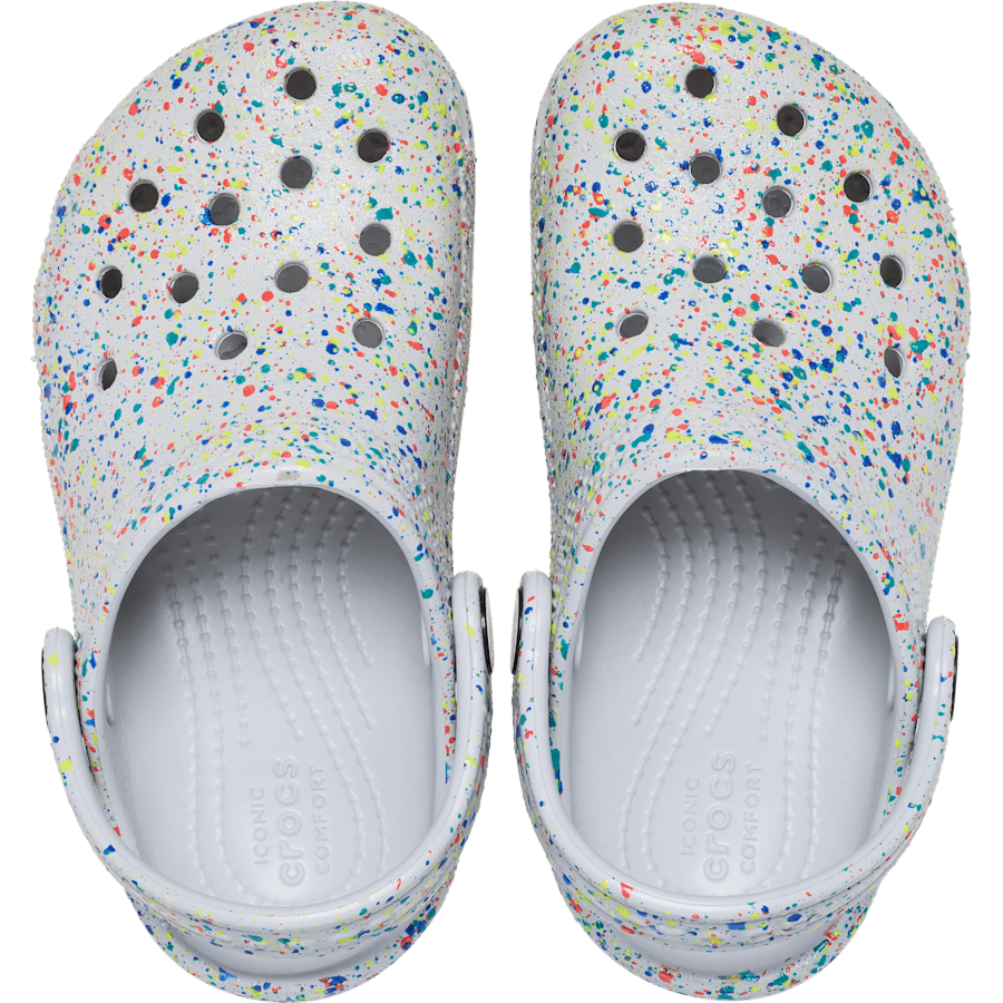 Crocs - Toddler Classic Glow Paint Splatter Clog for Kids