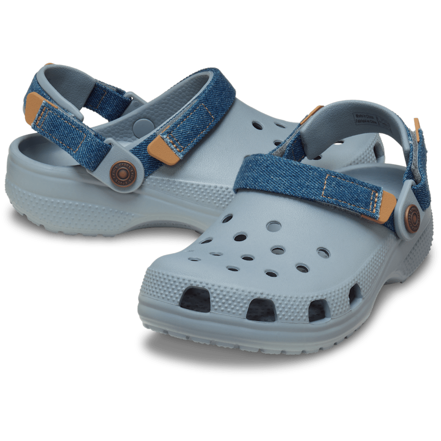 Crocs - Kids' Classic Denim Adjustable Backstrap Clog for Kids