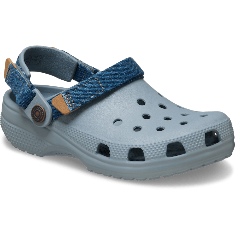 Crocs - Kids' Classic Denim Adjustable Backstrap Clog for Kids