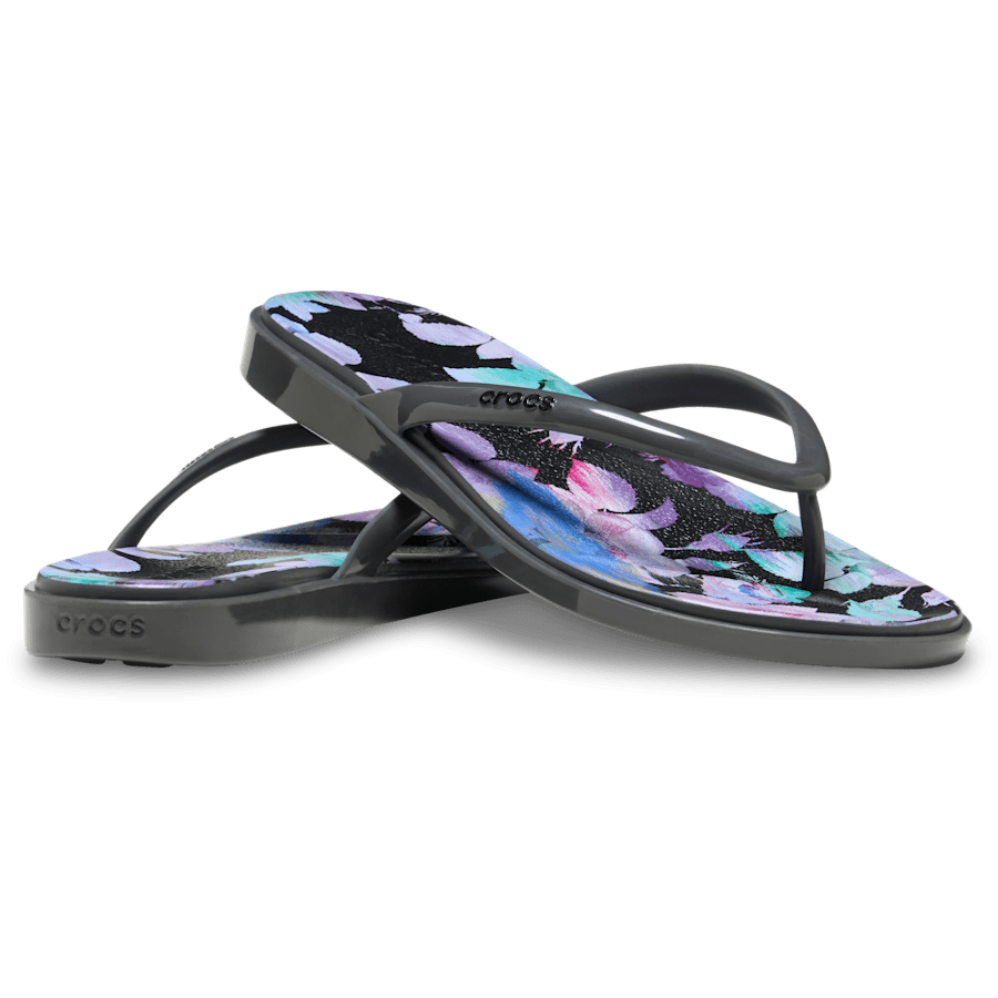 Crocs - Miami Round Toe Dark Floral Flip for Women